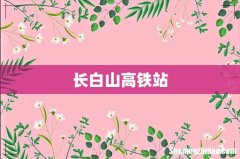 长白山高铁站