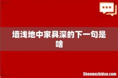墙浅地中家具深的下一句是啥