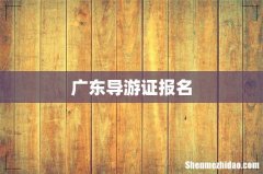 广东导游证报名