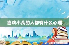 喜欢小众的人都有什么心理