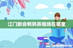 江门新会鹌鹑养殖场在哪里