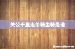 关公千里走单骑坐骑是谁
