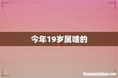 今年19岁属啥的