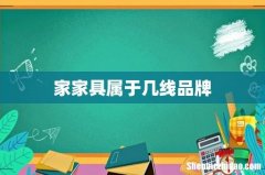 家家具属于几线品牌