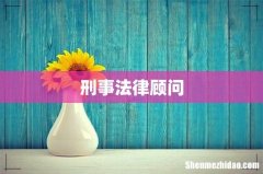 刑事法律顾问