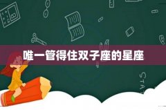 唯一管得住双子座的星座