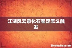 江湖风云录化石鉴定怎么触发