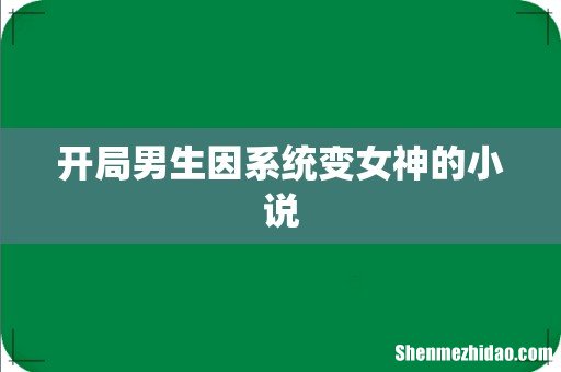 开局男生因系统变女神的小说