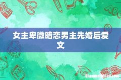 女主卑微暗恋男主先婚后爱文