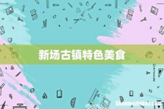 新场古镇特色美食