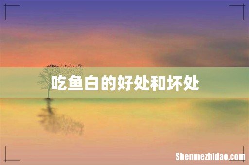 吃鱼白的好处和坏处