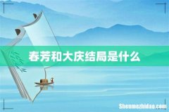 春芳和大庆结局是什么