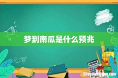 梦到南瓜是什么预兆