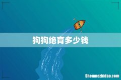 狗狗绝育多少钱