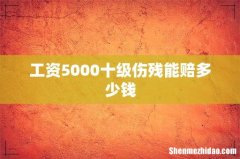 工资5000十级伤残能赔多少钱