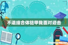 不退缩合体铠甲我面对迎击