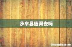 莎车县值得去吗