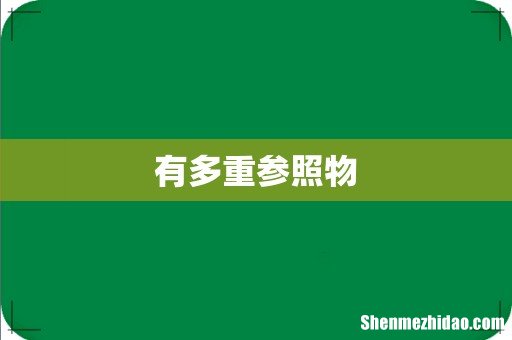 有多重参照物