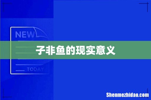 子非鱼的现实意义