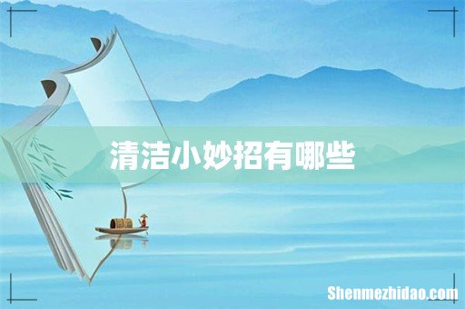 清洁小妙招有哪些