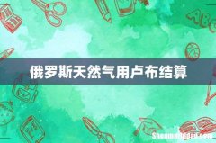 俄罗斯天然气用卢布结算