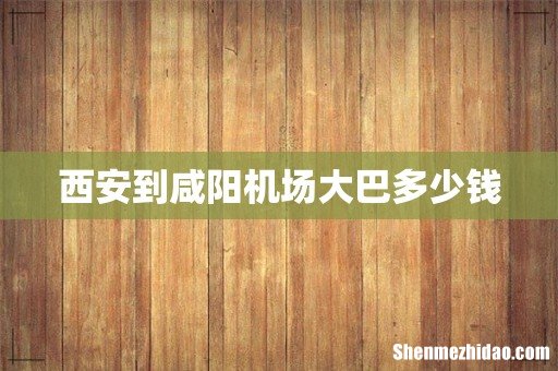西安到咸阳机场大巴多少钱