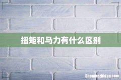 扭矩和马力有什么区别