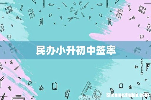 民办小升初中签率