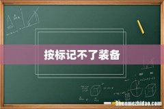 按标记不了装备