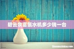 碧云泉富氢水机多少钱一台