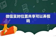 微信实时位置共享可以弄假吗