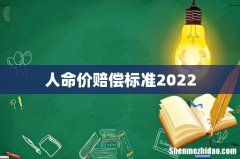 人命价赔偿标准2022