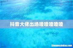 抖音大佬出场噔噔噔噔噔