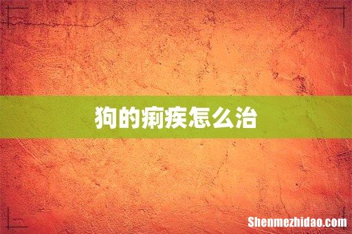 狗的痢疾怎么治