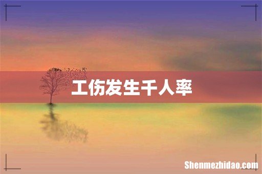 工伤发生千人率