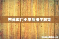 东莞虎门小学插班生政策