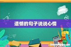 遗憾的句子说说心情