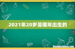 2021年20岁是哪年出生的