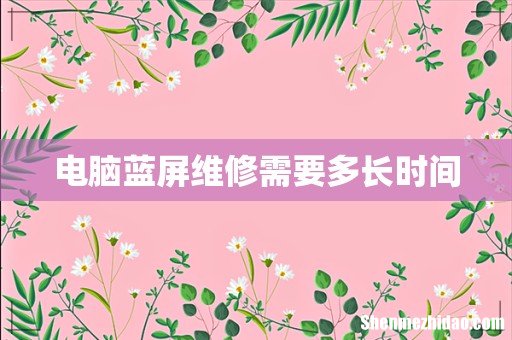 电脑蓝屏维修需要多长时间
