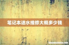 笔记本进水维修大概多少钱