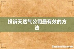 投诉天然气公司最有效的方法