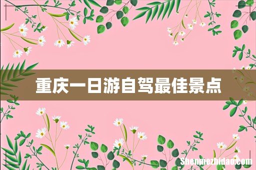 重庆一日游自驾最佳景点