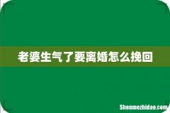 老婆生气了要离婚怎么挽回