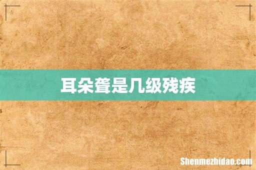 耳朵聋是几级残疾