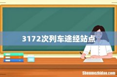 3172次列车途经站点