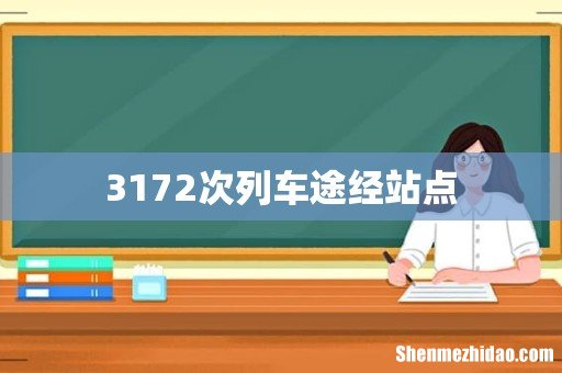 3172次列车途经站点