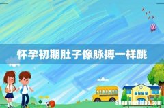 怀孕初期肚子像脉搏一样跳