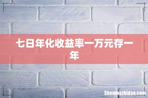 七日年化收益率一万元存一年