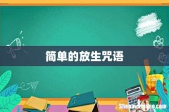 简单的放生咒语