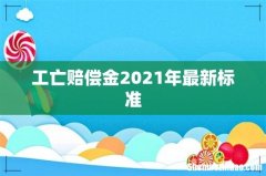 工亡赔偿金2021年最新标准